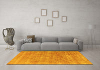 Machine Washable Abstract Yellow Modern Rug, wshabs1769yw