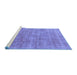 Sideview of Machine Washable Abstract Blue Modern Rug, wshabs1769blu