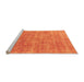 Sideview of Machine Washable Abstract Orange Modern Area Rugs, wshabs1769org