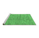 Sideview of Machine Washable Abstract Emerald Green Modern Area Rugs, wshabs176emgrn