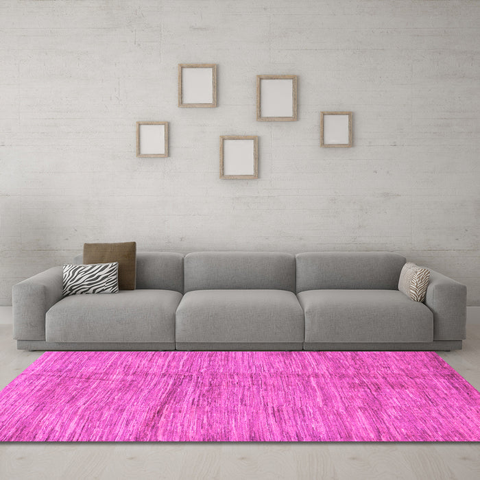 Machine Washable Abstract Pink Modern Rug in a Living Room, wshabs176pnk