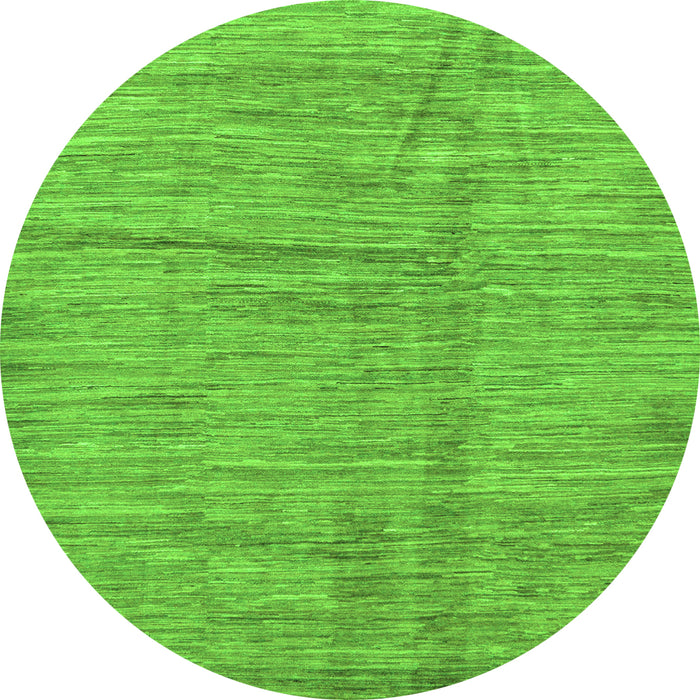 Round Abstract Green Modern Rug, abs176grn