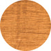 Round Abstract Orange Modern Rug, abs176org