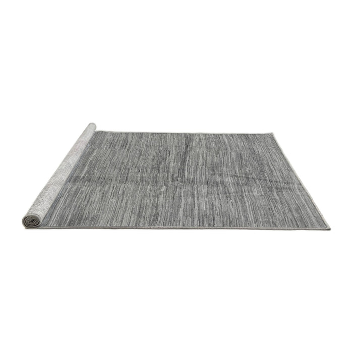 Sideview of Machine Washable Abstract Gray Modern Rug, wshabs176gry
