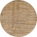 Round Abstract Brown Sand Brown Modern Rug, abs176