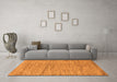 Machine Washable Abstract Orange Modern Area Rugs in a Living Room, wshabs176org