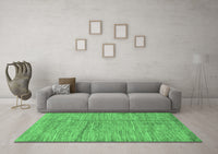 Machine Washable Abstract Emerald Green Modern Rug, wshabs176emgrn