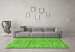 Machine Washable Abstract Green Modern Area Rugs in a Living Room,, wshabs176grn