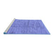 Sideview of Machine Washable Abstract Blue Modern Rug, wshabs176blu