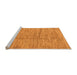 Sideview of Machine Washable Abstract Orange Modern Area Rugs, wshabs176org