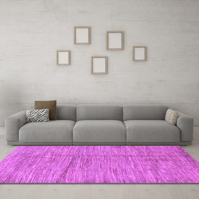 Machine Washable Abstract Purple Modern Area Rugs in a Living Room, wshabs176pur