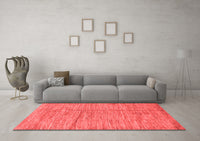 Machine Washable Abstract Red Modern Rug, wshabs176red