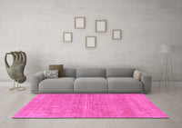 Machine Washable Abstract Pink Modern Rug, wshabs1770pnk