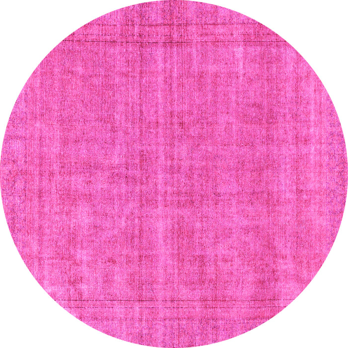 Round Abstract Pink Modern Rug, abs1770pnk