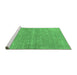 Sideview of Machine Washable Abstract Emerald Green Modern Area Rugs, wshabs1770emgrn