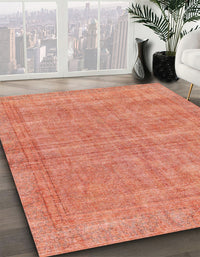 Abstract Bright Orange Modern Rug, abs1770