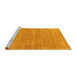 Sideview of Machine Washable Abstract Yellow Modern Rug, wshabs1770yw