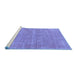 Sideview of Machine Washable Abstract Blue Modern Rug, wshabs1770blu