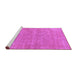 Sideview of Machine Washable Abstract Purple Modern Area Rugs, wshabs1770pur