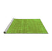 Sideview of Machine Washable Abstract Green Modern Area Rugs, wshabs1770grn