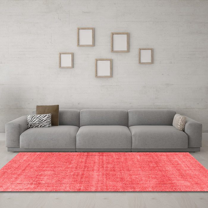 Modern Red Washable Rugs