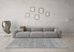 Machine Washable Abstract Gray Modern Rug in a Living Room,, wshabs1770gry