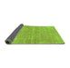 Sideview of Abstract Green Modern Rug, abs1770grn