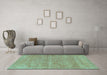 Machine Washable Abstract Turquoise Modern Area Rugs in a Living Room,, wshabs1770turq