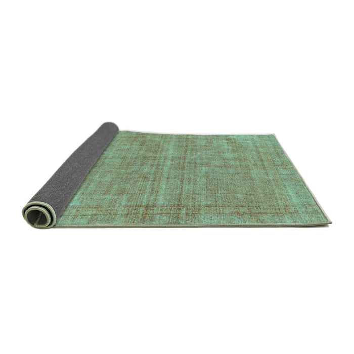 Sideview of Abstract Turquoise Modern Rug, abs1770turq