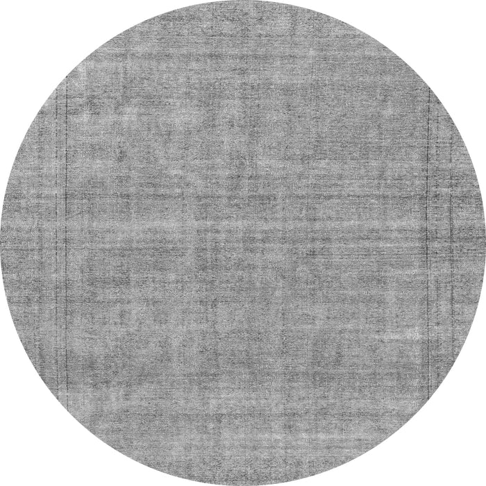 Round Machine Washable Abstract Gray Modern Rug, wshabs1770gry