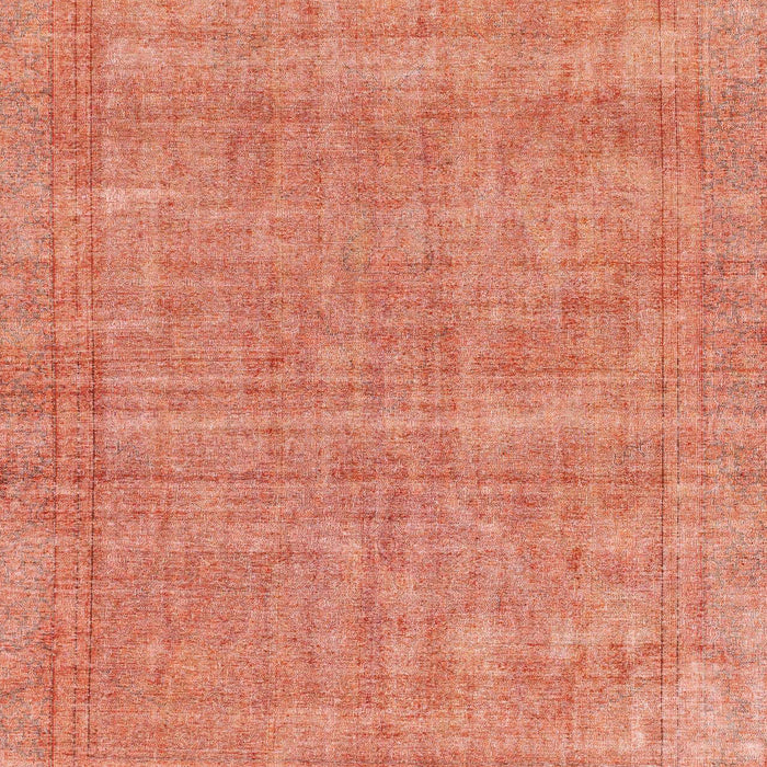 Machine Washable Abstract Bright Orange Rug, wshabs1770