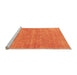 Sideview of Machine Washable Abstract Orange Modern Area Rugs, wshabs1770org