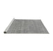 Sideview of Machine Washable Abstract Gray Modern Rug, wshabs1770gry