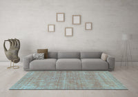 Machine Washable Abstract Light Blue Modern Rug, wshabs1770lblu