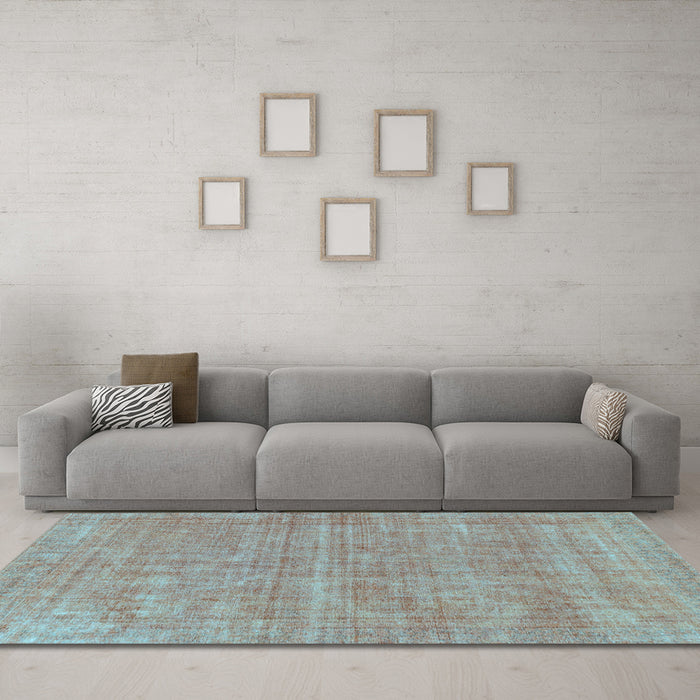 Machine Washable Abstract Light Blue Modern Rug in a Living Room, wshabs1770lblu