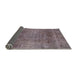 Sideview of Abstract Purple Modern Rug, abs1771