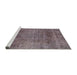 Sideview of Machine Washable Abstract Purple Rug, wshabs1771