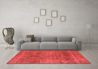 Machine Washable Abstract Red Modern Rug, wshabs1771red