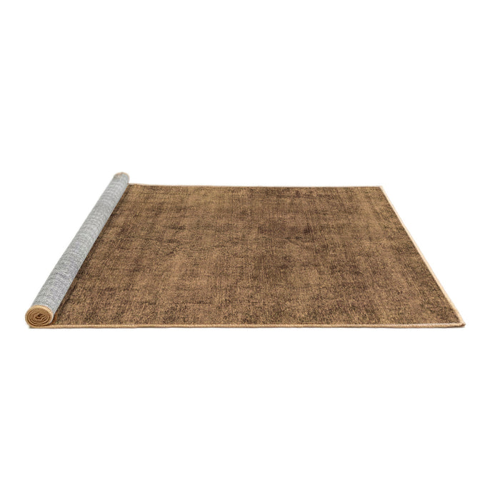 Sideview of Machine Washable Abstract Brown Modern Rug, wshabs1771brn
