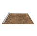 Sideview of Machine Washable Abstract Brown Modern Rug, wshabs1771brn