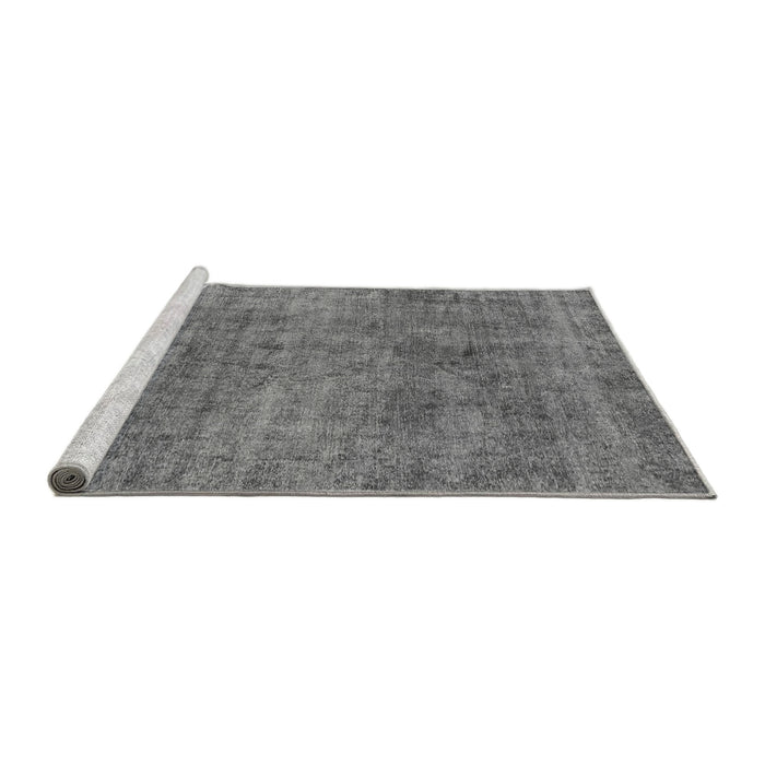 Sideview of Machine Washable Abstract Gray Modern Rug, wshabs1771gry