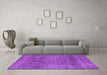 Machine Washable Abstract Purple Modern Area Rugs in a Living Room, wshabs1771pur