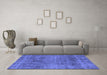 Machine Washable Abstract Blue Modern Rug in a Living Room, wshabs1771blu