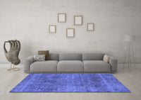 Machine Washable Abstract Blue Modern Rug, wshabs1771blu