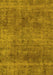 Machine Washable Abstract Yellow Modern Rug, wshabs1771yw