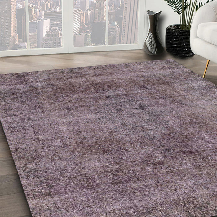Abstract Purple Modern Rug in Family Room, abs1771