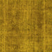 Square Abstract Yellow Modern Rug, abs1771yw