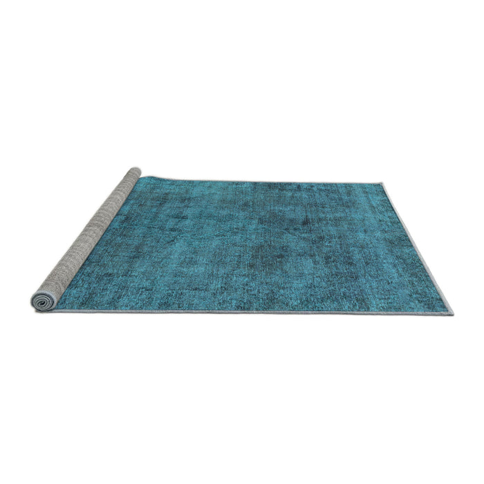 Sideview of Machine Washable Abstract Light Blue Modern Rug, wshabs1771lblu