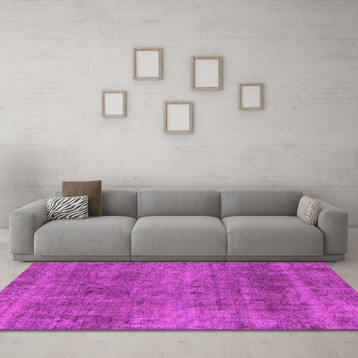 Machine Washable Abstract Pink Modern Rug in a Living Room, wshabs1771pnk