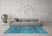 Machine Washable Abstract Light Blue Modern Rug in a Living Room, wshabs1771lblu